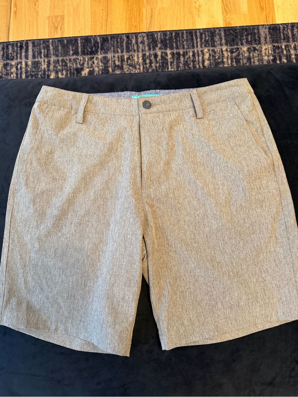 Tori Richard Light Gray Flat-Front Performance Shorts